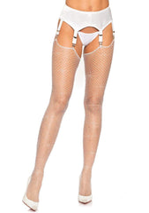 Stockings - Brielle Rhinestone Fishnet Stockings