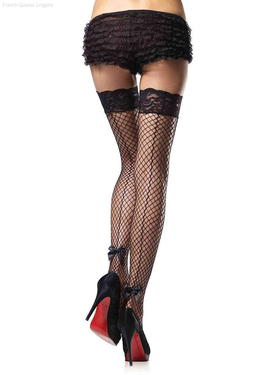 Hosiery - Tessa Net Thigh High Stockings