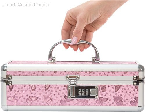 Sex Toy Storage - Lockable Vibrator Case - Pink