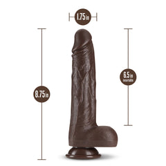 Dr. Skin Silicone Dr. Murphy Realistic 8.75-Inch Long Thrusting & Vibrating Dildo With Suction Cup Base