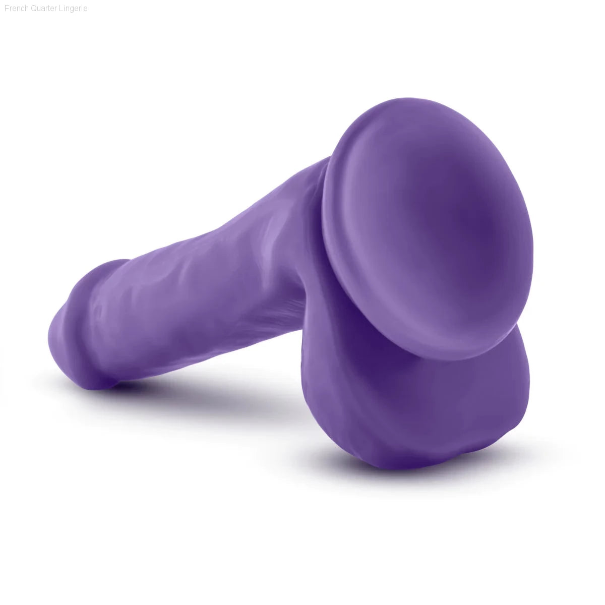 Au Naturel Bold Delight Realistic 6-Inch Long Dildo With Balls & Suction Cup Base-French Quarter Lingerie