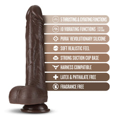 Dr. Skin Silicone Dr. Murphy Realistic 8.75-Inch Long Thrusting & Vibrating Dildo With Suction Cup Base