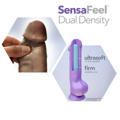 Au Naturel Realistic 8-Inch Long Dildo With Balls & Suction Cup Base