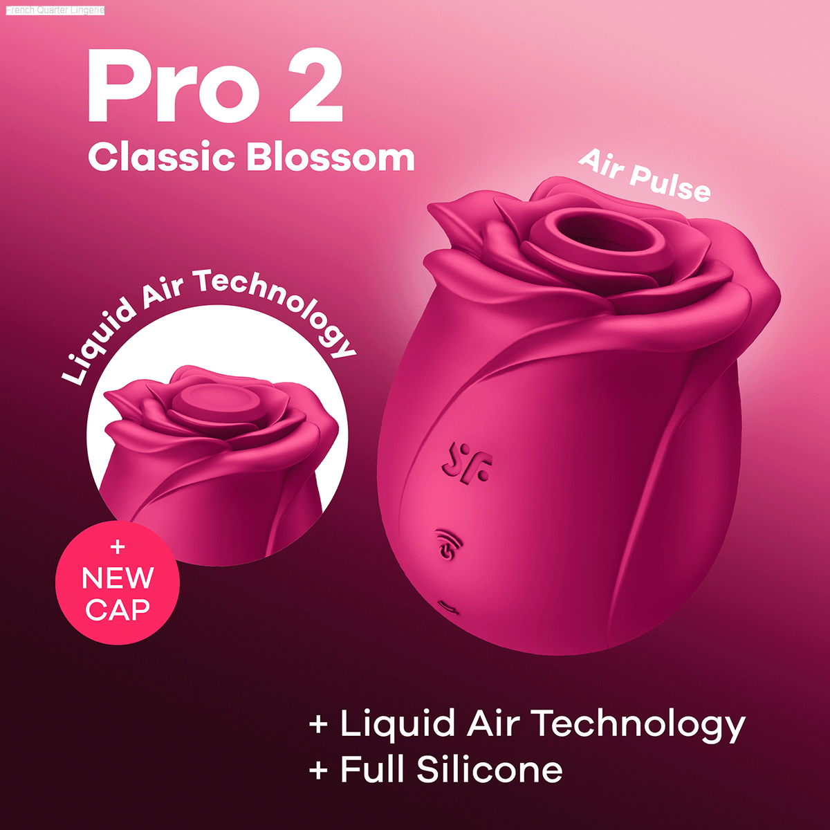 Rechargeable Vibrators - Pro 2 Classic Blossom - Air-Pulse Vibrator