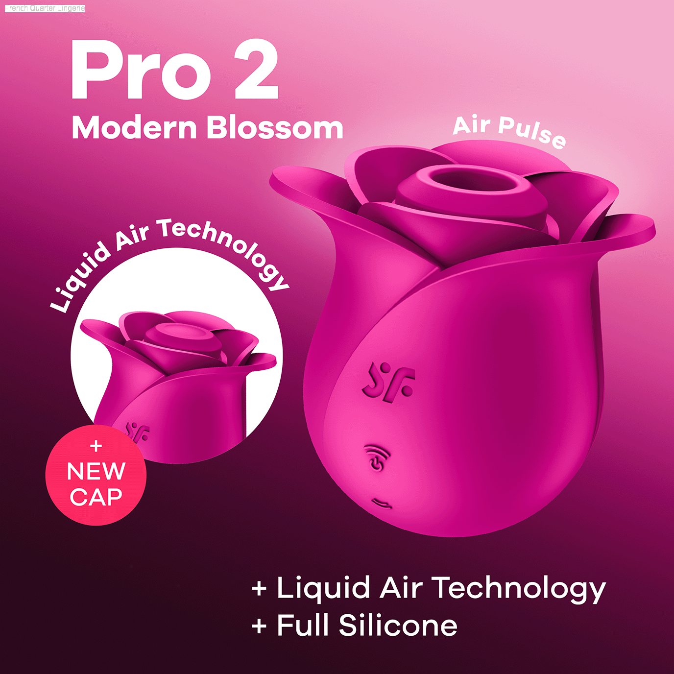 Rechargeable Vibrators - Pro 2 Modern Blossom - Air-Pulse Vibrator