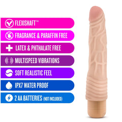 Dr. Skin Cock Vibe 2 Realistic 9-Inch Long Vibrating Dildo