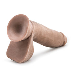 Au Naturel Realistic Beige 7-Inch Long Dildo With Balls & Suction Cup Base