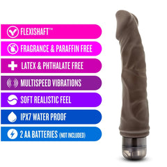 Dr. Skin Cock Vibe 6 Realistic 8.75-Inch Long Vibrating Dildo