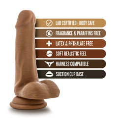 Loverboy Captain Mike Realistic 6-Inch Long Dildo With Balls & Suction Cup Base