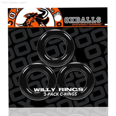 WILLY RINGS insane-stretch 3-pack cockrings/stacker ball rings