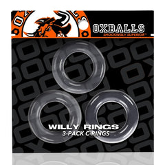 WILLY RINGS insane-stretch 3-pack cockrings/stacker ball rings