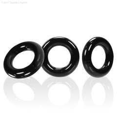 WILLY RINGS insane-stretch 3-pack cockrings/stacker ball rings