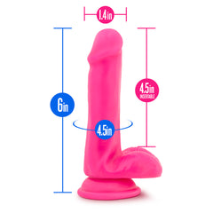 Neo 6 Inch Dual Density Cock with Balls