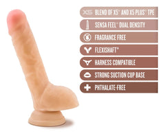 Au Naturel Big Billy Realistic 9-Inch Long Dildo With Balls & Suction Cup Base