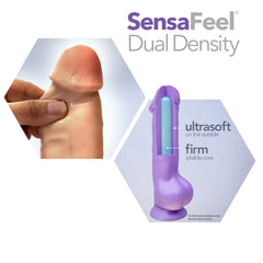 Au Naturel Realistic Beige 7-Inch Long Dildo With Balls & Suction Cup Base